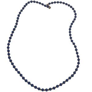 Monet Blue and Gold Tone Beaded Necklace